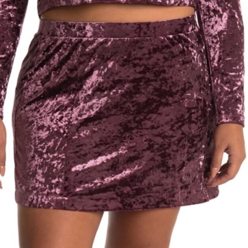 Nordstrom Abound Crushed Velvet Velour Mini Skirt Retro 90s Y2K Women’s L Large